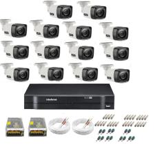 Kit Cftv 14 Cameras Segurança Hd Dvr Intelbras 1116 S/ HD