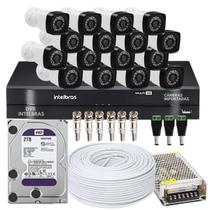 Kit Cftv 16 Câmeras de Segurança Dvr Intelbras 16ch + Hd 2tb Kit Cftv 16 Câmeras de Segurança Dvr Intelbras 16ch + Hd 2tb