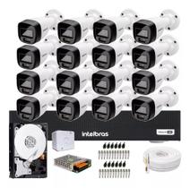 Kit Cftv 16 Cameras de Segurança Intelbras 1120b Full Color Dvr 16ch 1116c Kit Cftv 16 Cameras de Segurança Intelbras 1120b Full Color Dvr 16ch 1116c