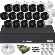 Kit Cftv 16 Câmeras Full Hd 1220b 1080p Intelbras Dvr 3116c Inteligência Artificial
