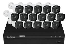 Kit Cftv 16 Câmeras Segurança 1080p Dvr Intelbras - Intelbras/Impor