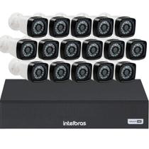 Kit Cftv 16 Câmeras Segurança Full Hd Dvr Intelbras mhdx 1116c