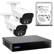 Kit cftv 2 cameras 2mp 20m star plus dvr 4 canais hd sem cabeamento
