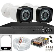 Kit Cftv 2 Câmeras de Segurança 1080p 20m Dvr Full Hd 4ch Hd 500GB Completo Kit Cftv 2 Câmeras de Segurança 1080p 20m Dvr Full Hd 4ch Hd 500GB Completo