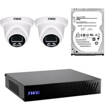 Kit cftv 2 cameras dome 2mp 20m star plus dvr 4 canais hd sem cabeamento