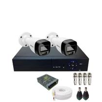 Kit CFTV 2 Câmeras Intelbras 1120b Full Color Dvr 04 Canais Alta Performance Sem Hd