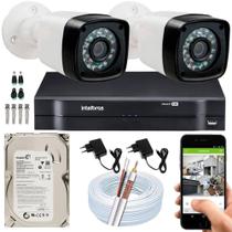 Kit Cftv 2 Cameras Seg 20 Mts Full Hd Dvr 4ch 1104 Intelbras - Intelbras/Multitoc