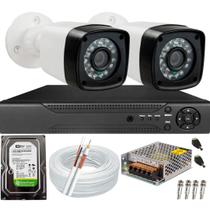 Kit Cftv 2 Câmeras Segurança 1080p 20m Dvr Full Hd 4 Canais