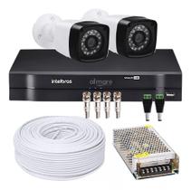 Kit Cftv 2 Câmeras Segurança 1080p Full Hd Dvr Intelbras 4ch Kit Cftv 2 Câmeras Segurança 1080p Full Hd Dvr Intelbras 4ch