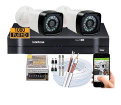 Kit Cftv 2 Câmeras Segurança Full Hd 1080p Dvr Intelbras S/HD