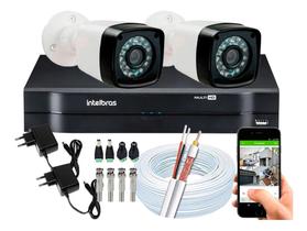 Kit Cftv 2 Cameras Segurança Hd Dvr Intelbras MHDX S/ HD Kit Cftv 2 Cameras Segurança Hd Dvr Intelbras MHDX S/ HD