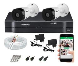 Kit Cftv 2 Câmeras Segurança Hdcvi Intelbras E Dvr Mhdx 1104 Kit Cftv 2 Câmeras Segurança Hdcvi Intelbras E Dvr Mhdx 1104