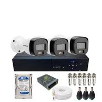 Kit Cftv 3 Câmera De Segurança Intelbras Vhd 3220b Full Color Com Áudio Dvr 4ch C/Hd 500gb Kit Cftv 3 Câmera De Segurança Intelbras Vhd 3220b Full Color Com Áudio Dvr 4ch C/Hd 500gb