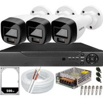 Kit Cftv 3 Câmera De Segurança Intelbras Vhd 3220b Full Color Com Áudio Dvr 4ch C/Hd 500gb Kit Cftv 3 Câmera De Segurança Intelbras Vhd 3220b Full Color Com Áudio Dvr 4ch C/Hd 500gb