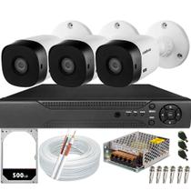 Kit Cftv 3 Câmeras Full Hd 1220b Intelbras Dvr 04ch Alta Performance Hd 500gb