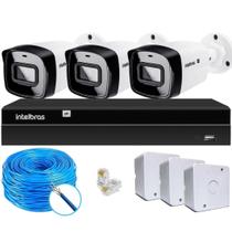 Kit CFTV 3 Câmeras IP Vipc 1230B Intelbras NVD 1404P S/HD Kit CFTV 3 Câmeras IP Vipc 1230B Intelbras NVD 1404P S/HD