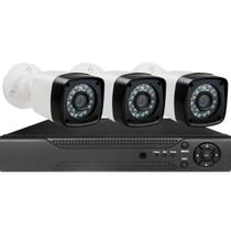 Kit cftv 3 Câmeras Segurança 1080p Full Hd Dvr 4 canais