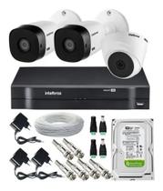 Kit Cftv 3 Câmeras Segurança 1mp Intelbras Dvr Mhdx1104 E Hd Kit Cftv 3 Câmeras Segurança 1mp Intelbras Dvr Mhdx1104 E Hd