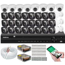 Kit Cftv 32 Câmeras de Segurança HD Dvr Intelbras Mhdx Full Hd c/Acessórios