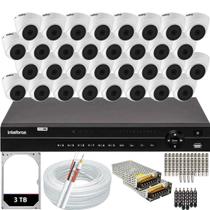 Kit Cftv 32 Câmeras Intelbras 1120 D Dvr 32 Canais MHDX 1232 Hd 3TB Kit Cftv 32 Câmeras Intelbras 1120 D Dvr 32 Canais MHDX 1232 Hd 3TB