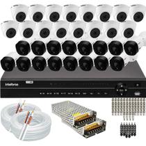 Kit Cftv 32 Câmeras Segurança Intelbras Dvr 32 Canais MHDX 1232