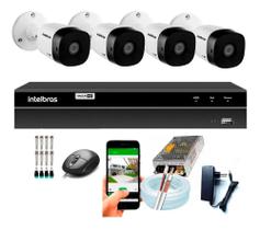 Kit Cftv 4 Câmeras 1120b Full Hd Dvr Intelbras Mhdx