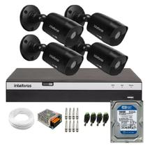 Kit Cftv 4 Cameras 1220 Bullet Black Full Hd + Dvr Mhdx 3104 C/Hd Kit Cftv 4 Cameras 1220 Bullet Black Full Hd + Dvr Mhdx 3104 C/Hd