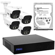 Kit cftv 4 cameras 2mp 20m star plus dvr 4 canais hd sem cabeamento