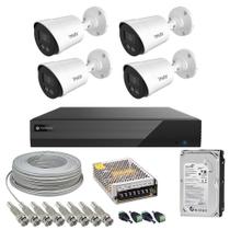 Kit CFTV 4 Câmeras Bullet 2MP MDX Motorola 1080P HD500GB