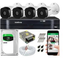 Kit Cftv 4 Câmeras De Segurança Intelbras Multi Hd 720p E Dvr Mhdx Full Hd C/Hd