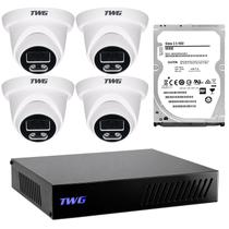 Kit cftv 4 cameras dome 2mp 20m star plus dvr 4 canais hd sem cabeamento
