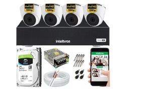 Kit Cftv 4 Câmeras Dome Full Hd 1080p E mhdx 3004-c Intelbras