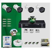 Kit CFTV 4 Câmeras entelharas 1120B 720P 2,8mm DVR Intelbras MHDX Multi Hd + HD 500GB Kit CFTV 4 Câmeras entelharas 1120B 720P 2,8mm DVR Intelbras MHDX Multi Hd + HD 500GB
