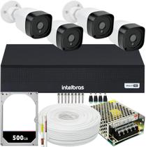 Kit Cftv 4 Câmeras Full Hd 1080p 2mp Dvr Intelbras 4 Ch