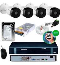 Kit Cftv 4 Câmeras Full Hd 1080p 2mp Dvr Intelbras Mhdx Multi Hd Kit Cftv 4 Câmeras Full Hd 1080p 2mp Dvr Intelbras Mhdx Multi Hd
