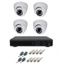 Kit Cftv 4 Câmeras Infravermelho Segurança HD 20m Dvr Full Hd 4 Ch S/ Hd Promo