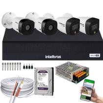 Kit cftv 4 Câmeras Intelbras 2 cam 1220b Full Hd 2 cam Full Color Dvr Mhdx 1004-C C/HD 1TB PURPLE Kit cftv 4 Câmeras Intelbras 2 cam 1220b Full Hd 2 cam Full Color Dvr Mhdx 1004-C C/HD 1TB PURPLE
