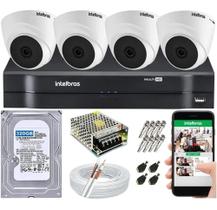 Kit Cftv 4 Câmeras Intelbras Dome Vhl 1120 D E Dvr Mhdx 1104 Kit Cftv 4 Câmeras Intelbras Dome Vhl 1120 D E Dvr Mhdx 1104