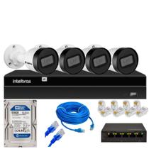 Kit Cftv 4 Câmeras Ip Intebras Vipc 1230 Nvd Intelbras 1404 Kit Cftv 4 Câmeras Ip Intebras Vipc 1230 Nvd Intelbras 1404