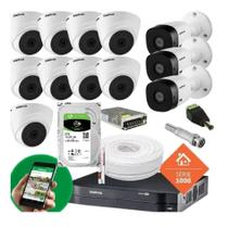 Kit Cftv 4 Câmeras Multi Hd 720p 1m Dvr Intelbras Mhdx 4 canais Kit Cftv 4 Câmeras Multi Hd 720p 1m Dvr Intelbras Mhdx 4 canais