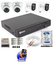 Kit Cftv 4 Câmeras Segurança 2mp 1080p 20m + Dvr Multi Hd 4 Canais C/HD 160gb