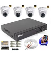 Kit Cftv 4 Câmeras Segurança 2mp 1080p 20m + Dvr Multi Hd 4 Canais S/HD