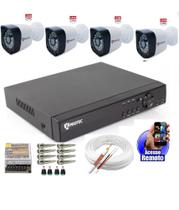 Kit Cftv 4 Câmeras Segurança 2mp 1080p 20m + Dvr Multi Hd 4 Canais S/HD