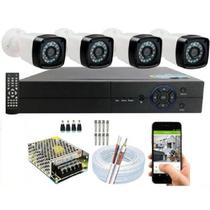 Kit Cftv 4 Câmeras Segurança 720 P 20m + Dvr Multi Hd - Protec