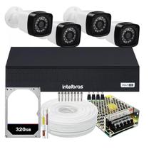 Kit Cftv 4 Câmeras Segurança Full Hd 1080p 2mp Dvr 4ch mhdx c/hd