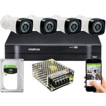 Kit Cftv 4 Câmeras Segurança Full Sem Cabo Dvr Intelbras 1TB