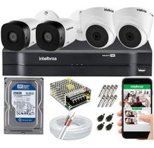 Kit Cftv 4 Câmeras Segurança Intelbras 1 Mega Dvr Mhdx Kit Cftv 4 Câmeras Segurança Intelbras 1 Mega Dvr Mhdx