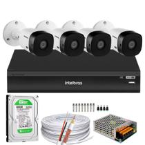 Kit Cftv 4 Câmeras Segurança Intelbras Dvr 8 Canais imhdx 5108 Com Hd 500GB Kit Cftv 4 Câmeras Segurança Intelbras Dvr 8 Canais imhdx 5108 Com Hd 500GB
