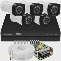 Kit Cftv 5 Câmera Segurança Full Hd 2mp Dvr Intelbras Sem HD