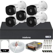 Kit Cftv 5 Câmeras Alta qualidade Intelbras Full Hd 1220b Dvr 08 Canais 1108c HD 2TB Kit Cftv 5 Câmeras Alta qualidade Intelbras Full Hd 1220b Dvr 08 Canais 1108c HD 2TB